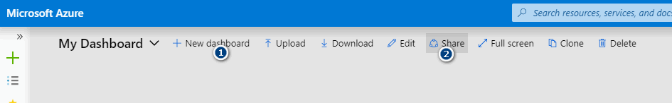 Create and share dashboard in the portal