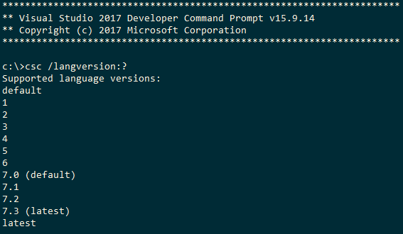 C# version for Visual Studio