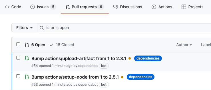 Dependabot Alerts as PR