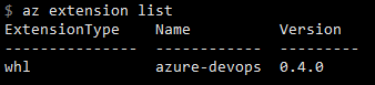 List installed extensions